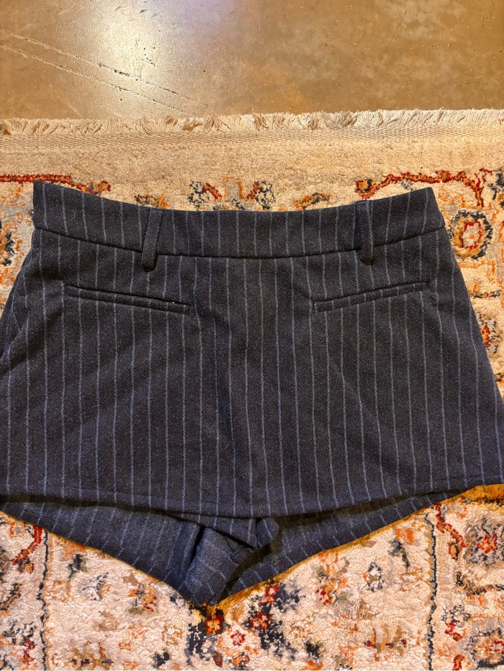 Cider Navy Pinstripe Mini Skort